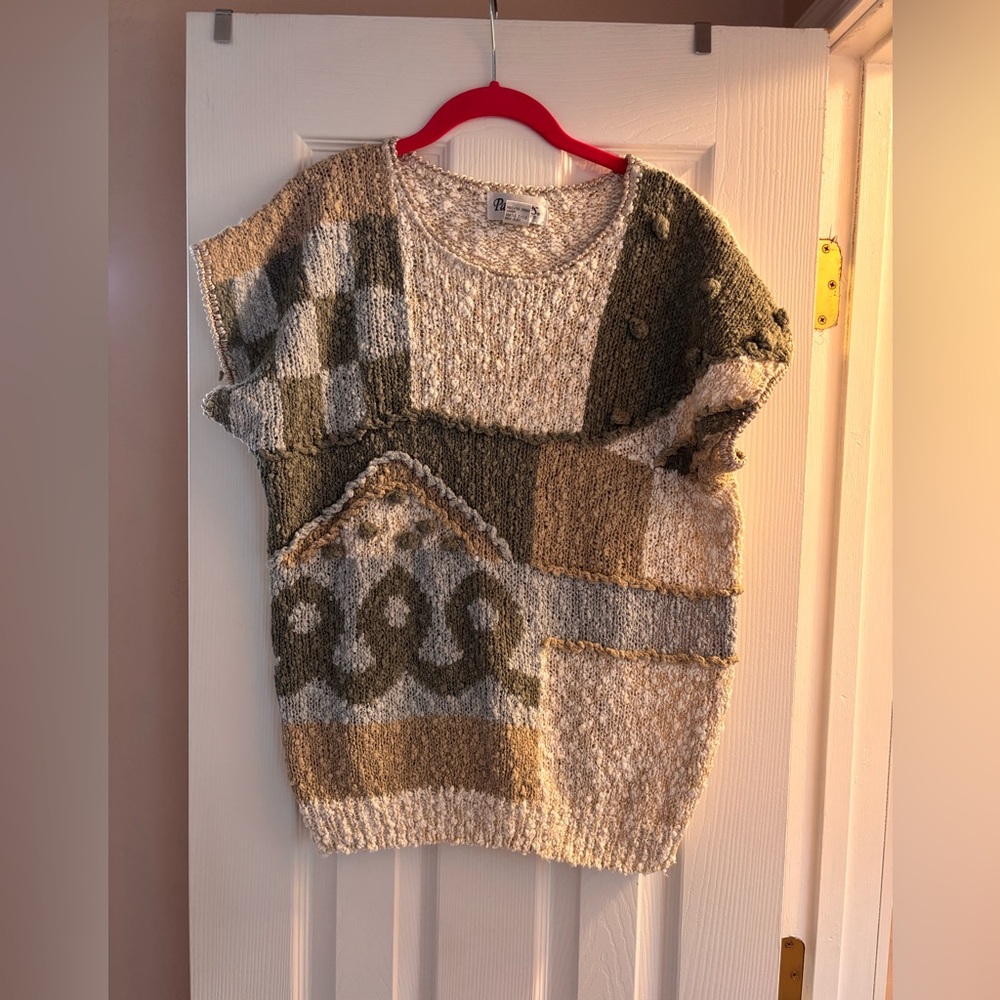 Vintage Patchwork Knit Sweater